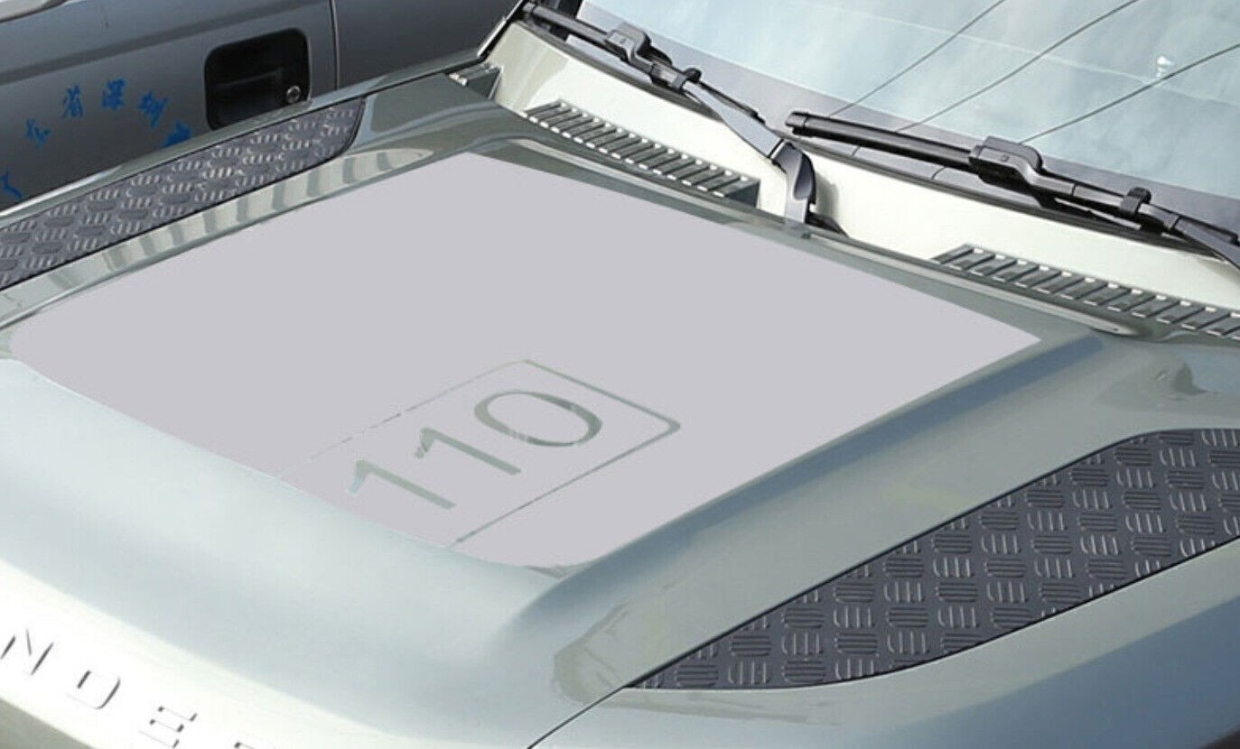For Land Rover Defender 110 20-24 Silver Front Engine Hood Sticker Waterproof