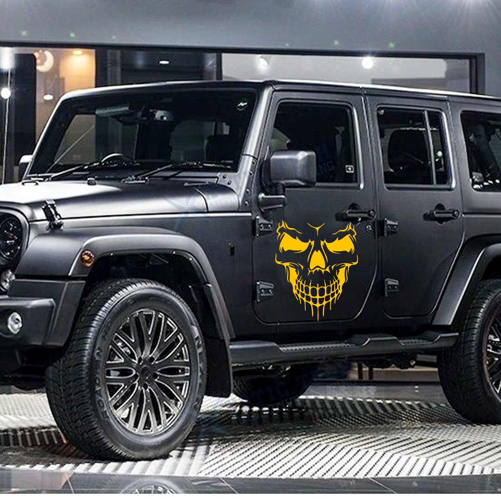 Skull Hood Decal Large 22″ Graphic Sticker for Truck Jeep Car Trailer Boat Vinyl