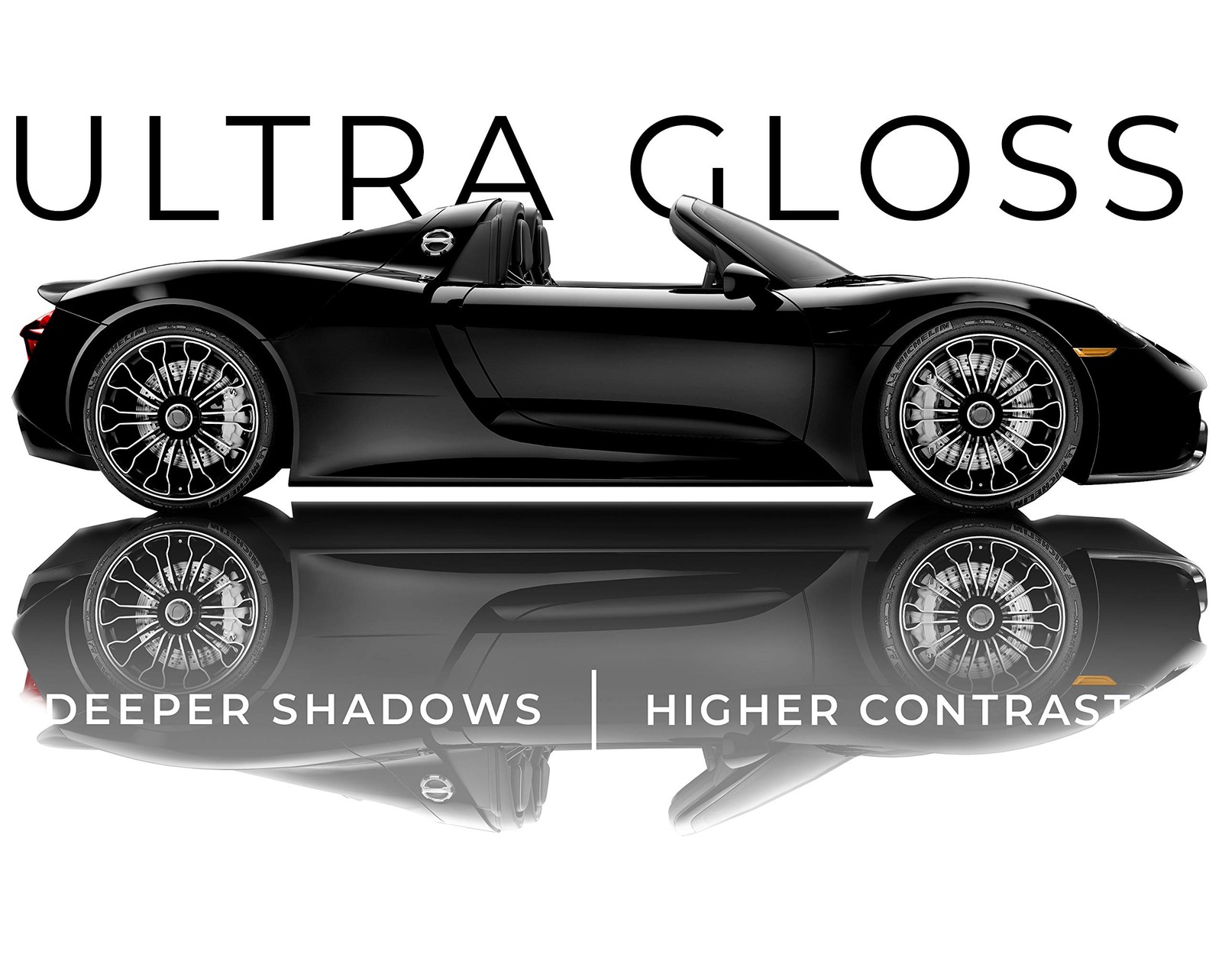 5ft x Ultra Gloss Premium Vinyl Car Wrap Film Piano Black VViViD+ vehicle auto