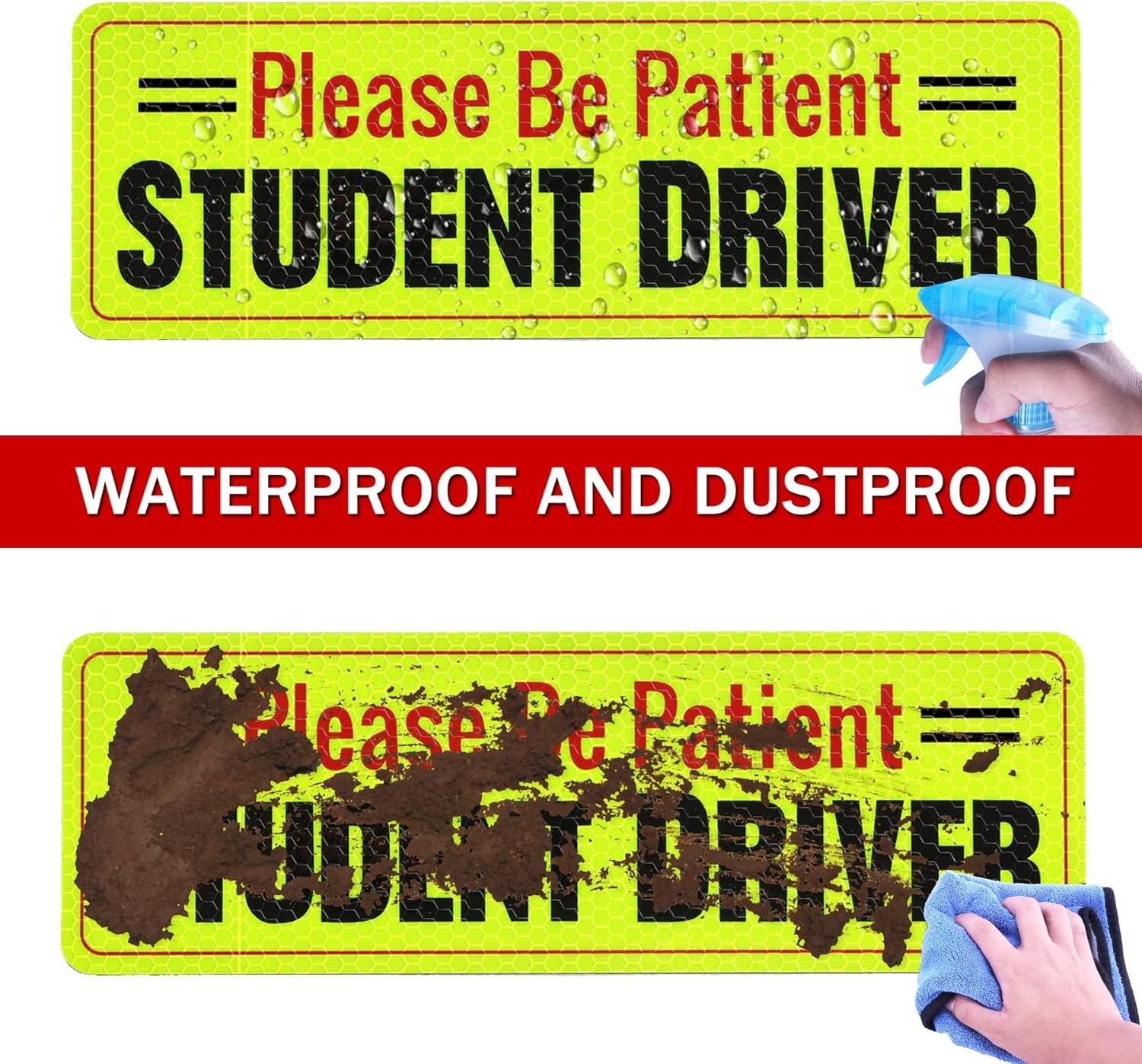 Durable 3-Piece Student Driver Magnet Set – Essential Car Accessory for Novices