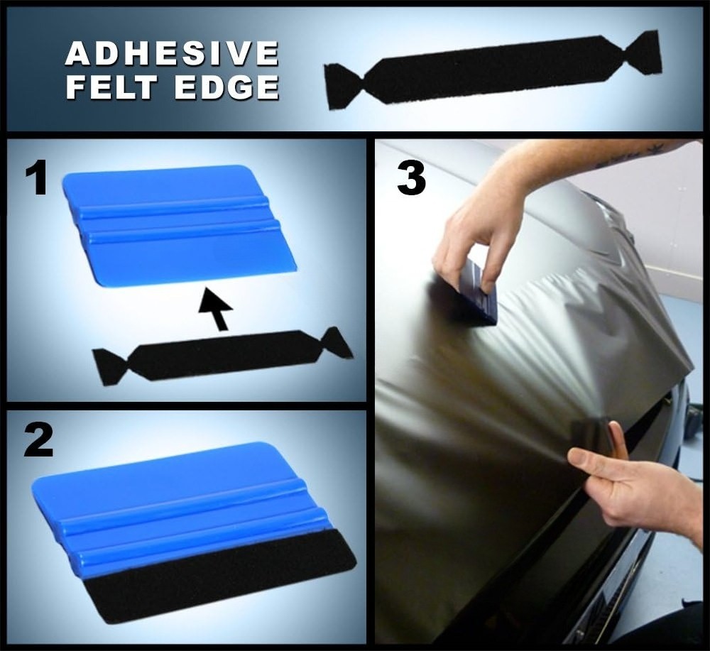 Black Carbon Fiber Automotive Window Film Roll Set, 5 ft × 1 ft