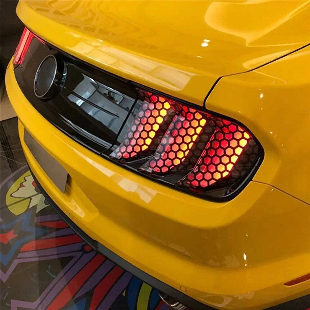 Car Honeycomb Stickers Stylish Tail Lights DIY Hollow Protector Decals Auto SUV