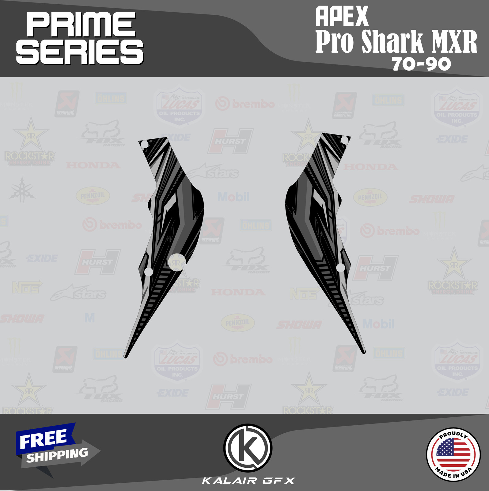 Graphics Kit for APEX Pro Shark MXR 70 90 Prime-smoke