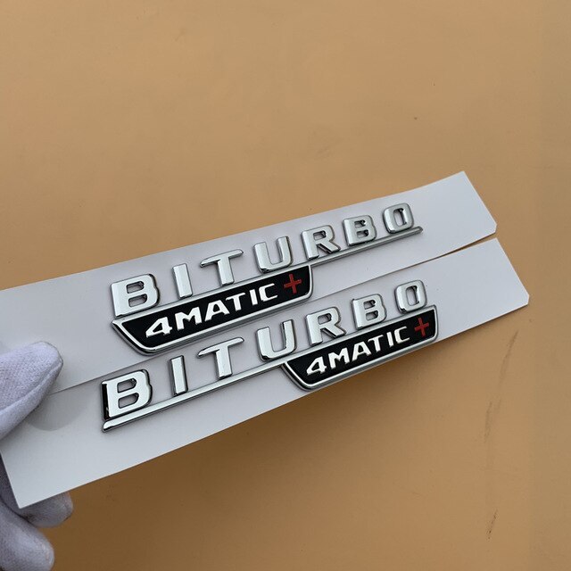 Car Trunk Sticker for Mercedes Benz AMG C43 C63 E43 E63S V12 V8 BITURBO 4MATIC+