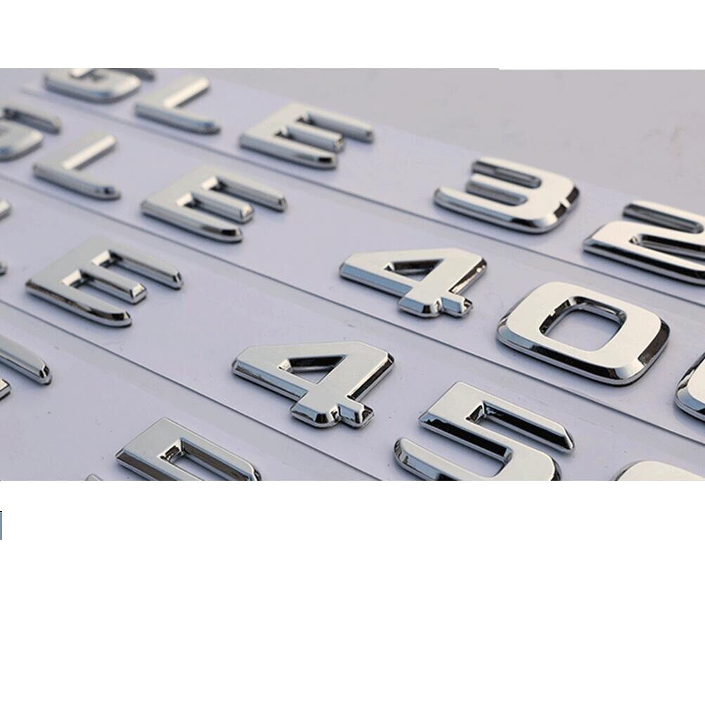 E43 Biturbo 4MATIC Emblem Fender Trunk Badge Chrome Silver for E-Class W212 W213