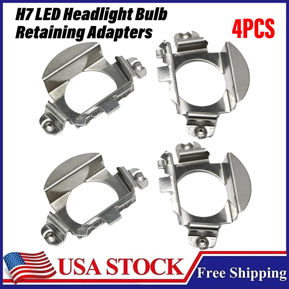 H7 LED Headlight Bulb Holders Adapter Retainer Clip for Mercedes C300 VW 4PCS US