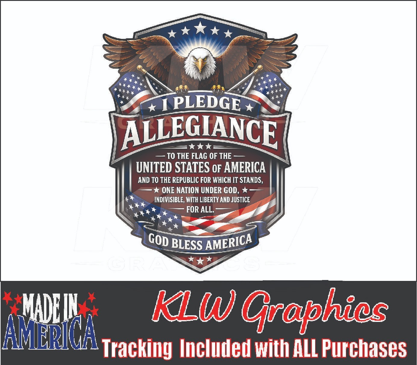 I Pledge Allegiance To The Flag Decal Sticker Patriotic USA American Vinyl Car