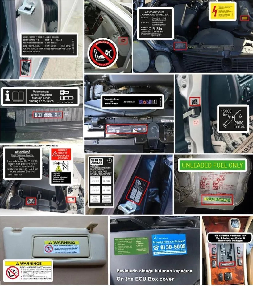 Decal Set Stickers For Mercedes-Benz W210 E Class All Models Best Quality