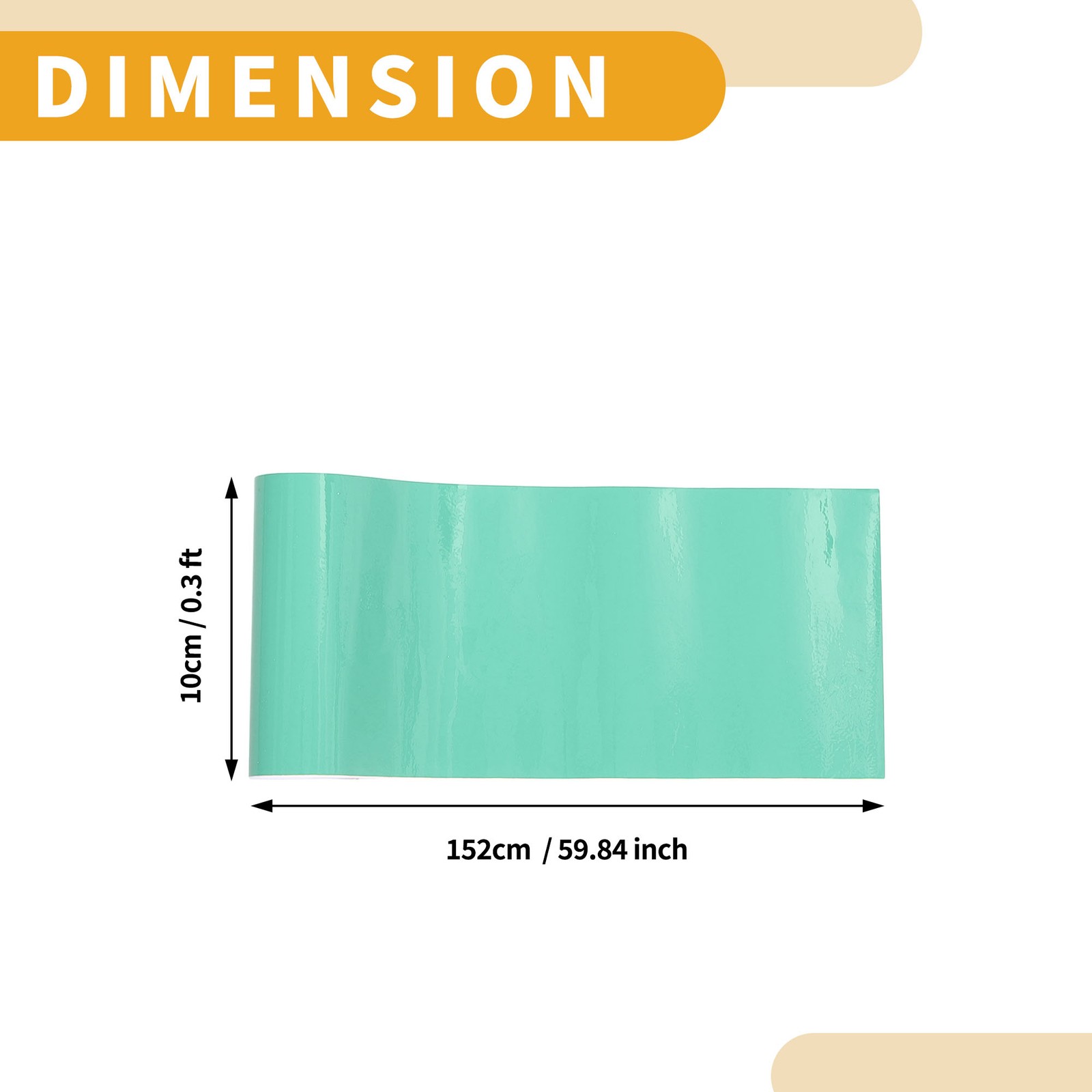 Turquoise Car Wrap Film 10x152cm(0.3ft x 5ft) Vinyl Wrap Cover 1 Pcs