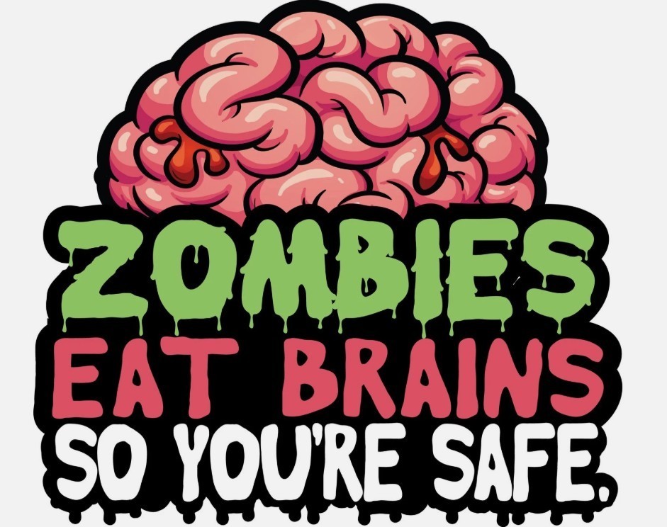 Funny Zombie Sticker (5 Inch) Waterproof Adhesive Peel & Stick Car Bumper