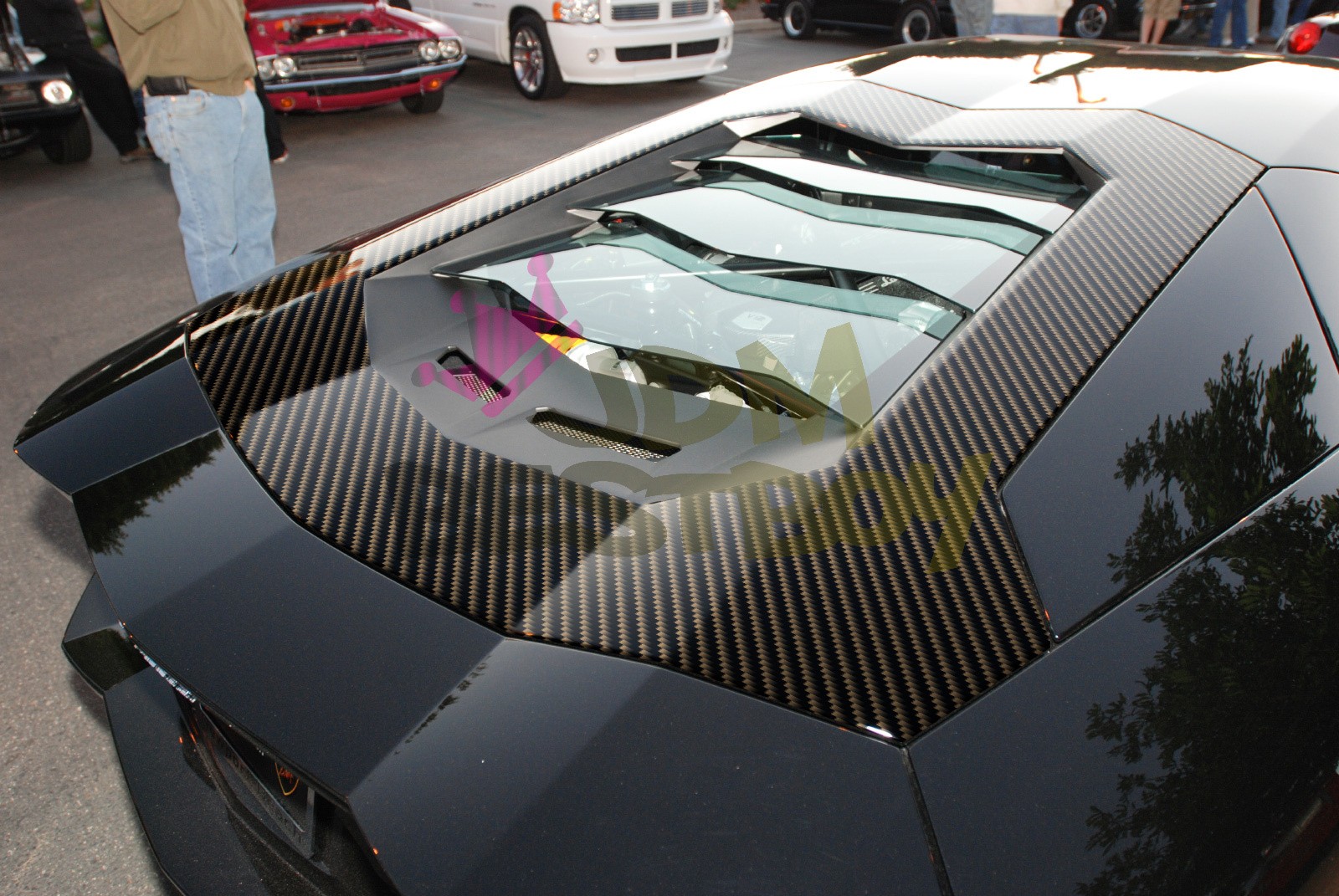 2D Carbon Fiber High Glossy Black Gold Vinyl Wrap Sticker Air Release Sheet Film