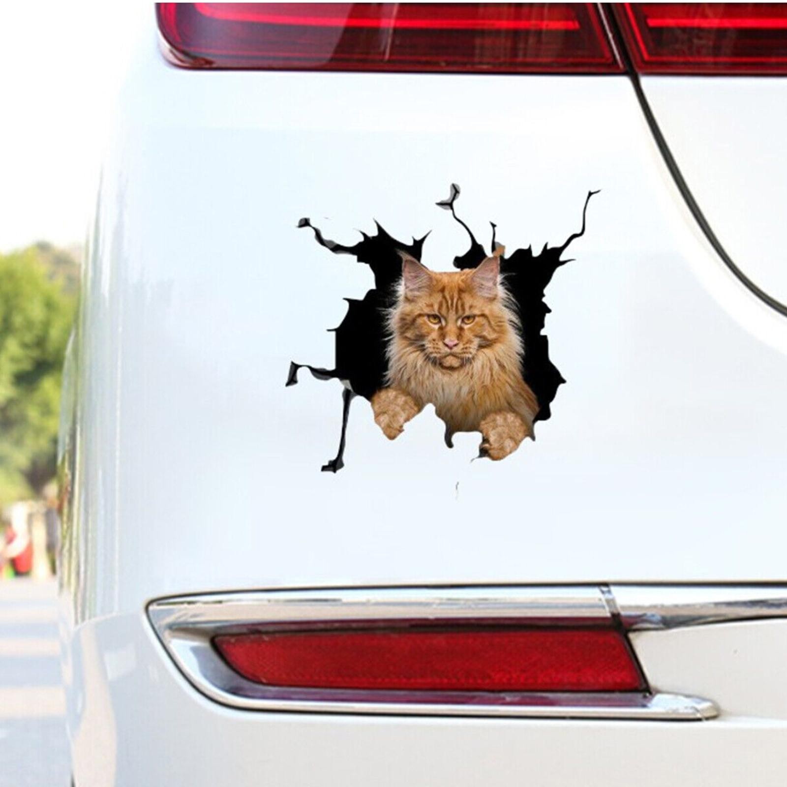 3D Cat Car Truck Exterior Decorative Sticker Vinyl Window Decals Universal f