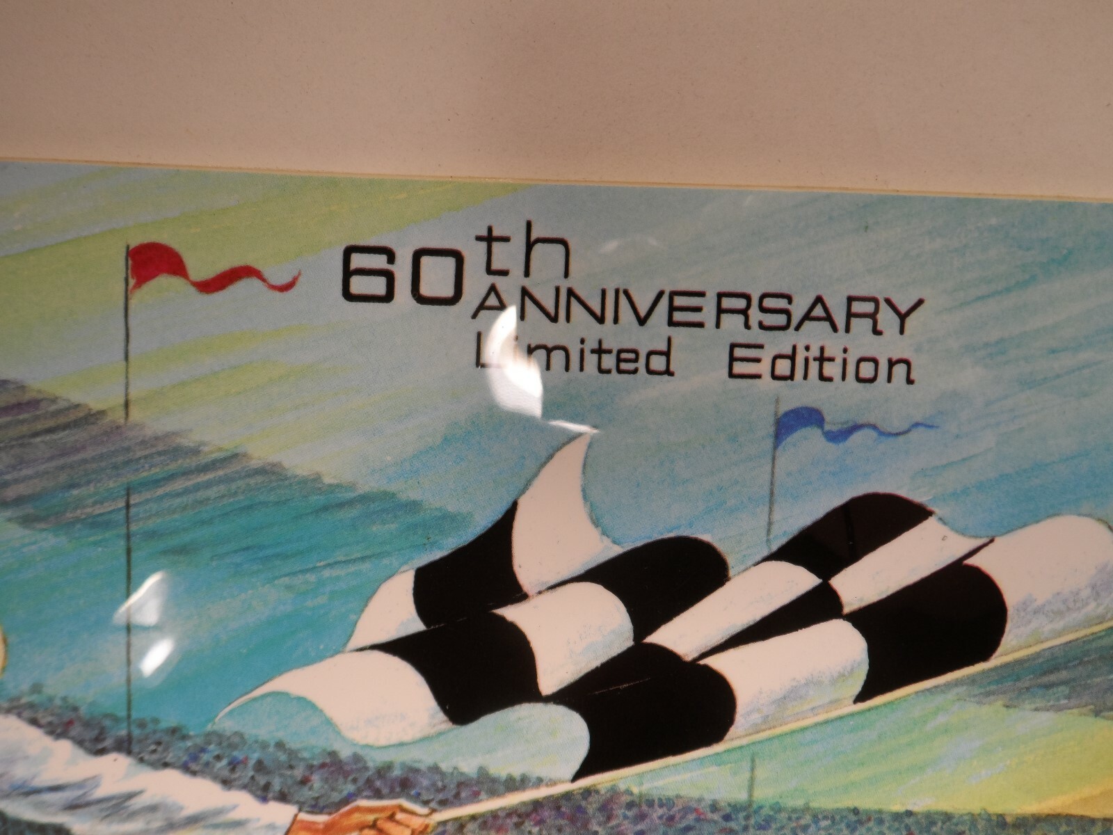 NOS Vtg Snap-on Tools Stock Car 60th Limited Ed 1980 Sticker Decal 25″ x 10 1/2″