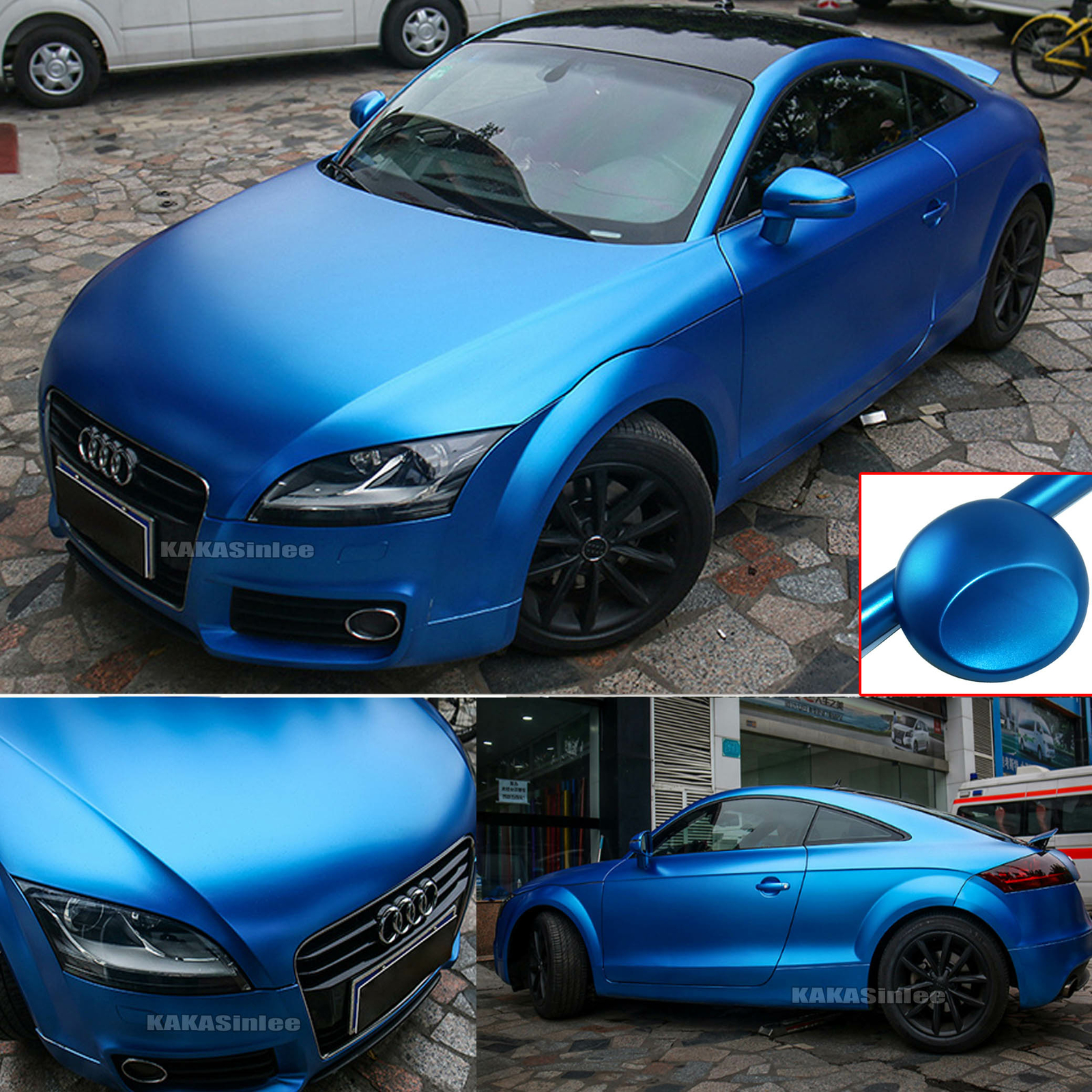 Bubble Free / Entire Car Pearl Metal Sticker Vinyl Wrap Satin Chrome Decal HDUS