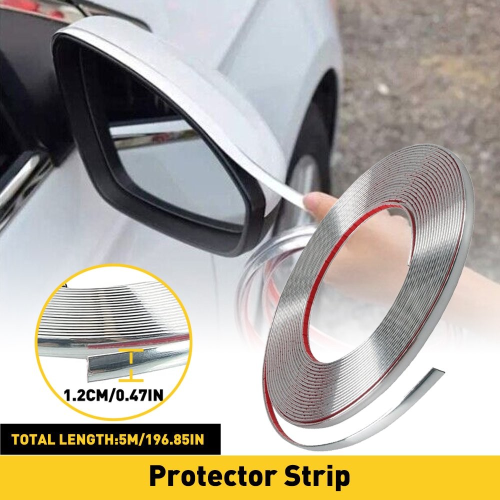 1/2″ Chrome Trim Molding Strip Decoration Car Body Door Side Protector 16ft