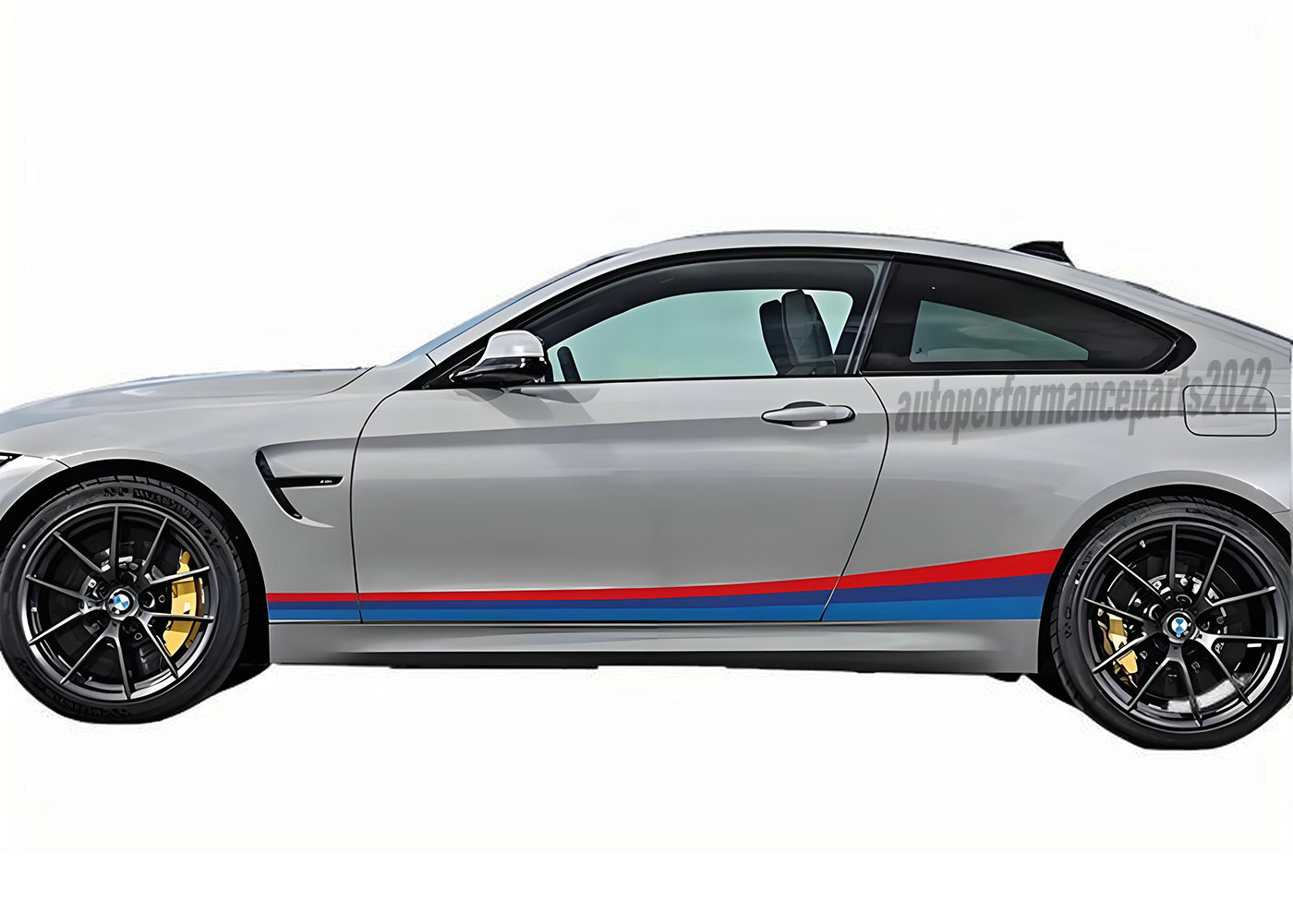 Graphics Decal Tricolor Racing Stripe For BMW M4 X4 M5 X5 X6 Side Vinyl Sticker