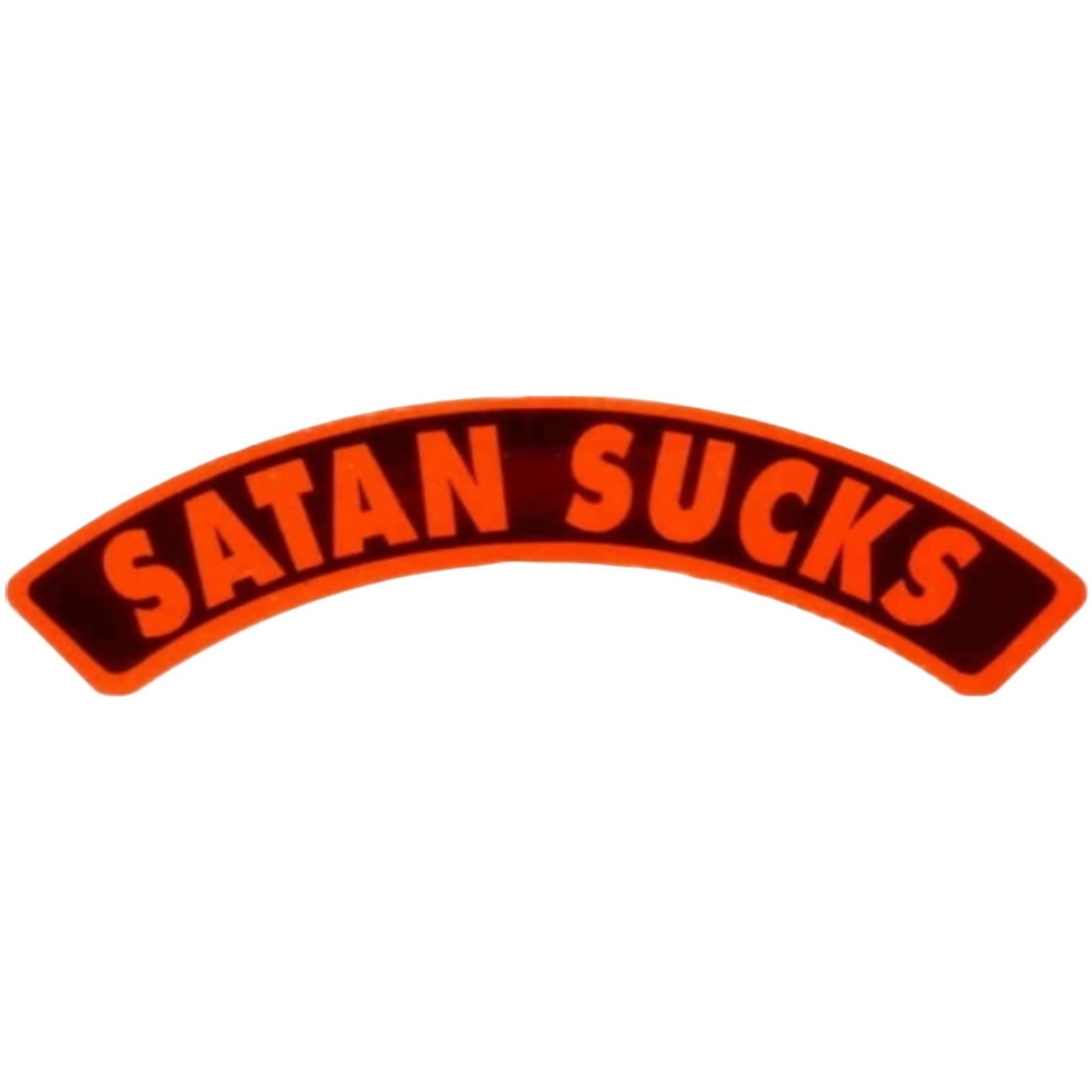 Satan Sucks Rocker Motorcycle Helmet Sticker B