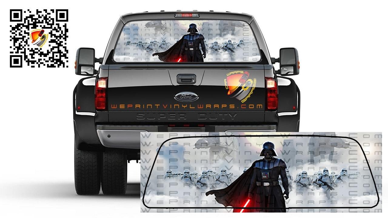 Evil Rear Window Perforated Vinyl Graphic Decal Cars Trucks Campers