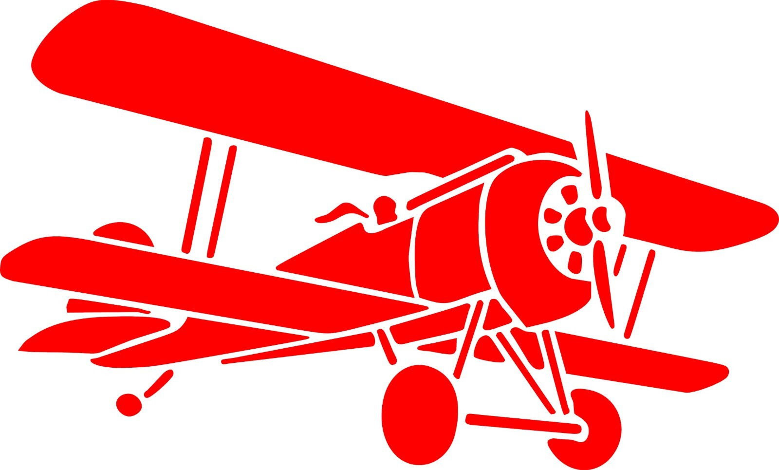 Bi-Plane Decal 5″ w X 3″ h In your choice of color