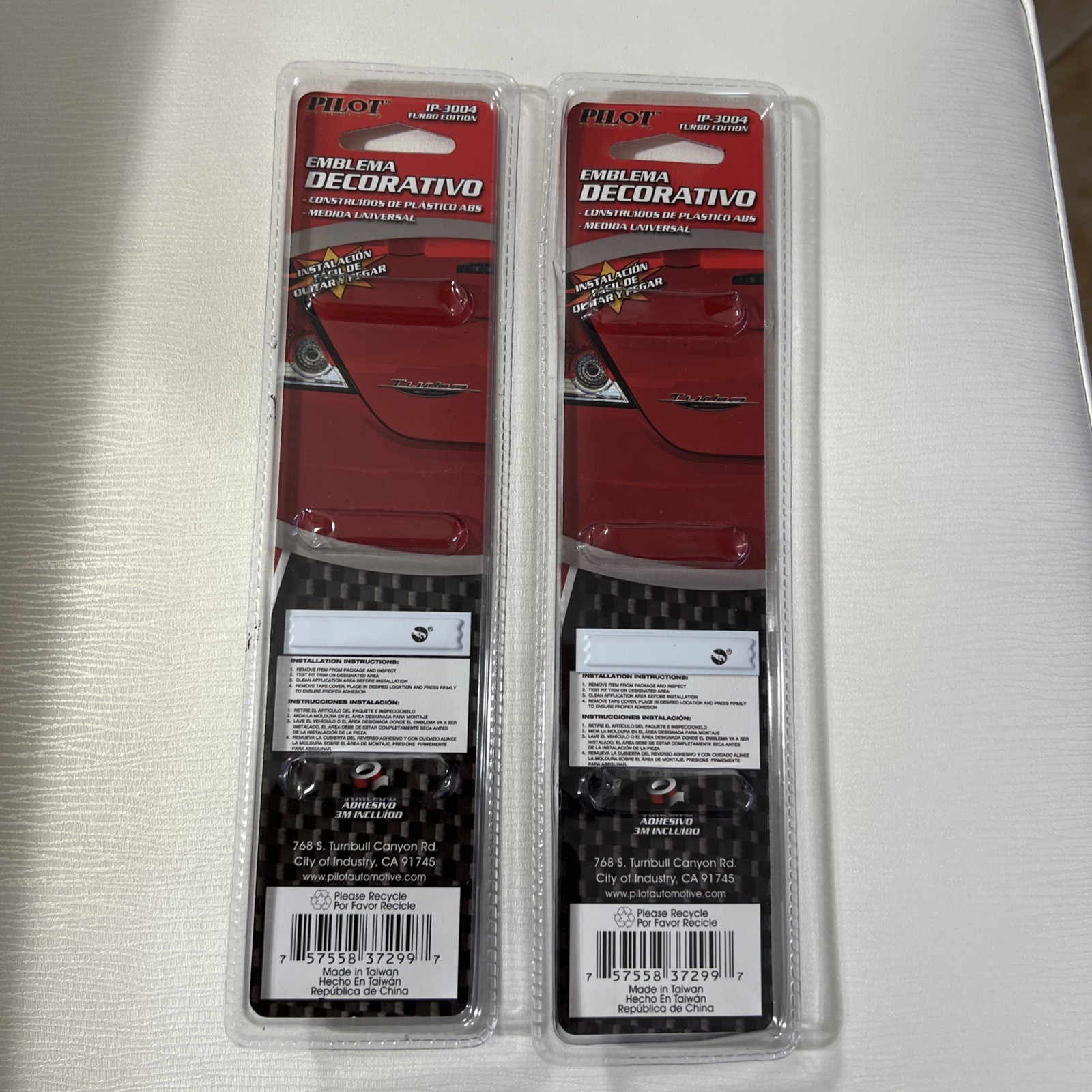 Stick-On Emblem Pilot Turbo Edition IP-3004 Two Emblems NEW