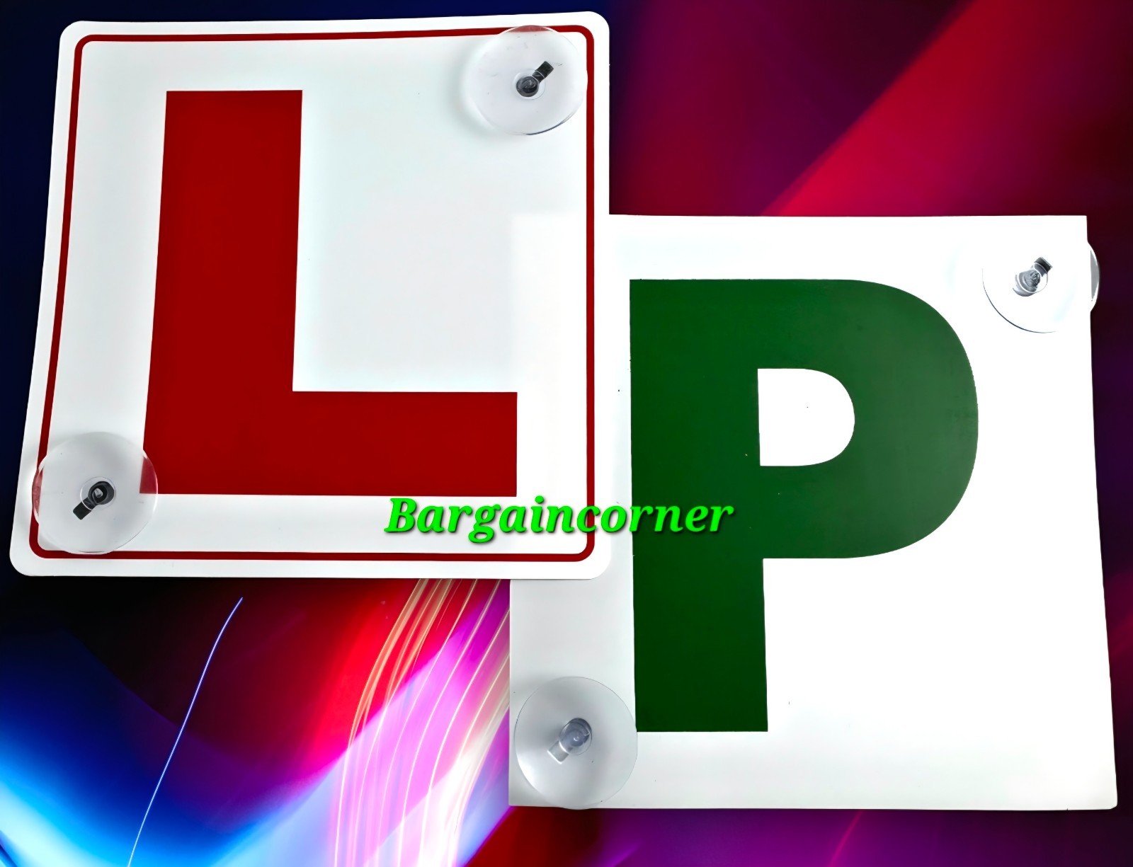L & P PLATE SIGN New & Pass Driver Sign L Plate Advisory Sign With Suction Cup