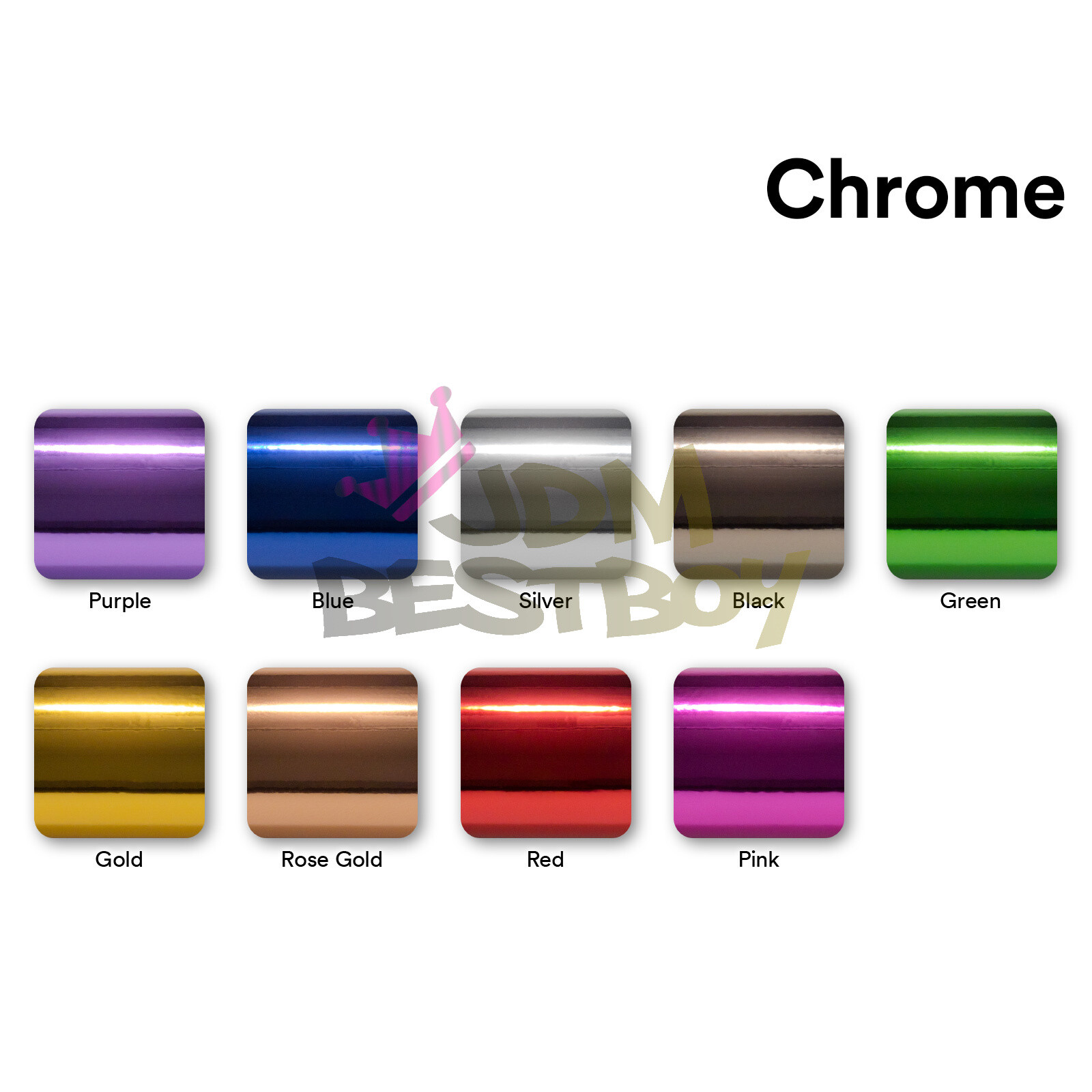 Chrome Black Dark Car Vinyl Wrap Sticker Decal Sheet DIY Air Release Bubble Free