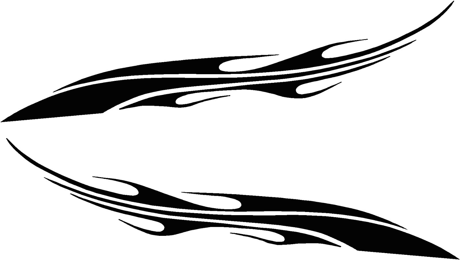 Tribal Decals Racing Flames Vehicle Car Truck Kart Boat Graphics Stickers 50″