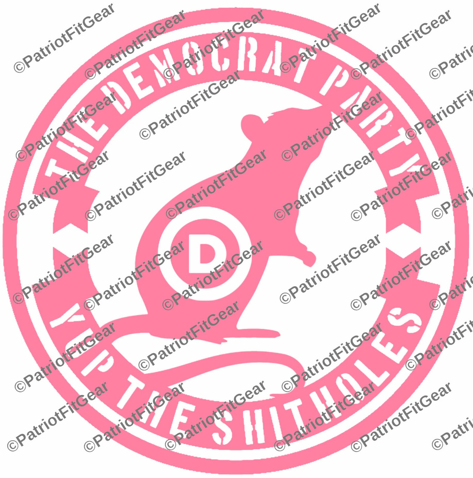 Rat Infested,The Democrat Party,Yup Sh*tholes,Liberals Suck,Sticker,Vinyl Decal