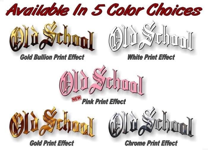 Old School Chrome Effect Vinyl Decals – 9″ Car & Vehicle Stickers