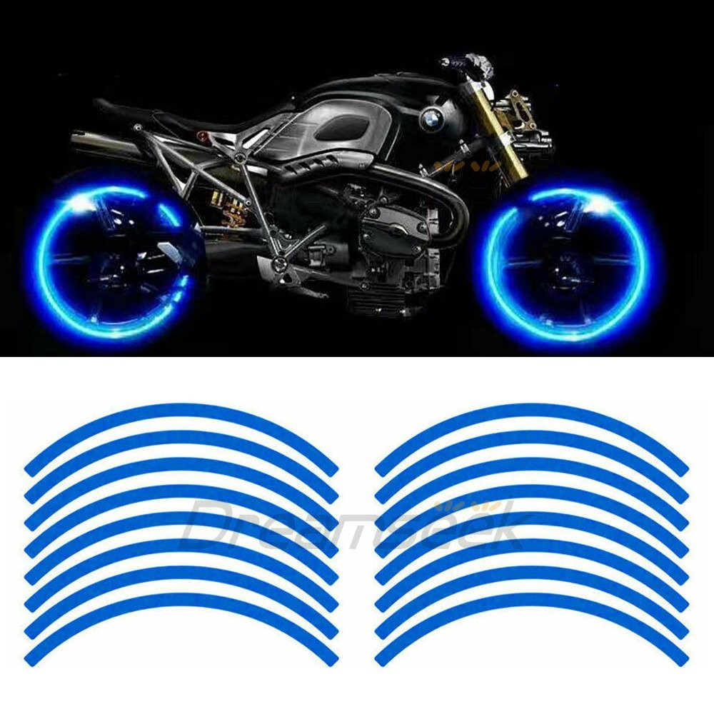 Reflective Strip Decal Sticker for 18” Wheel Rim Car Motorcycle customize color