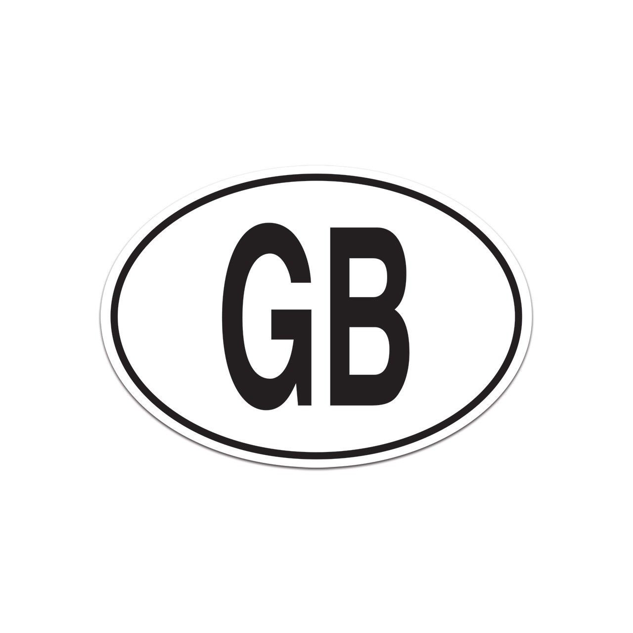 GB United Kingdom Country Code Euro Oval Sticker Decal