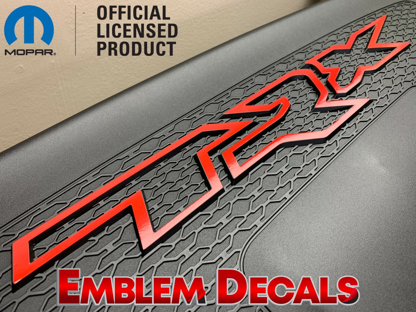 Ram 1500 TRX Engine Cover Emblem Overlay Decal 2021 2022 2023