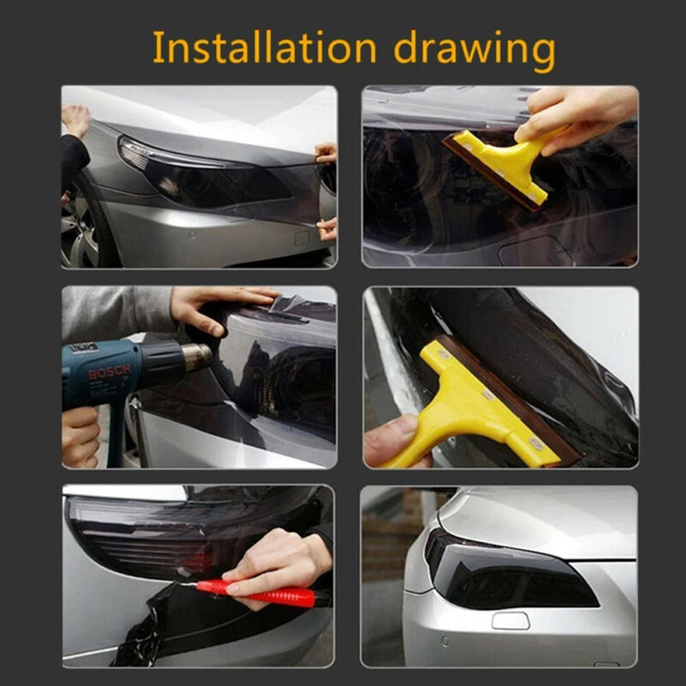 For Headlight Taillamp Transparent Side Marker Lights Vinyl Protection Wrap Film