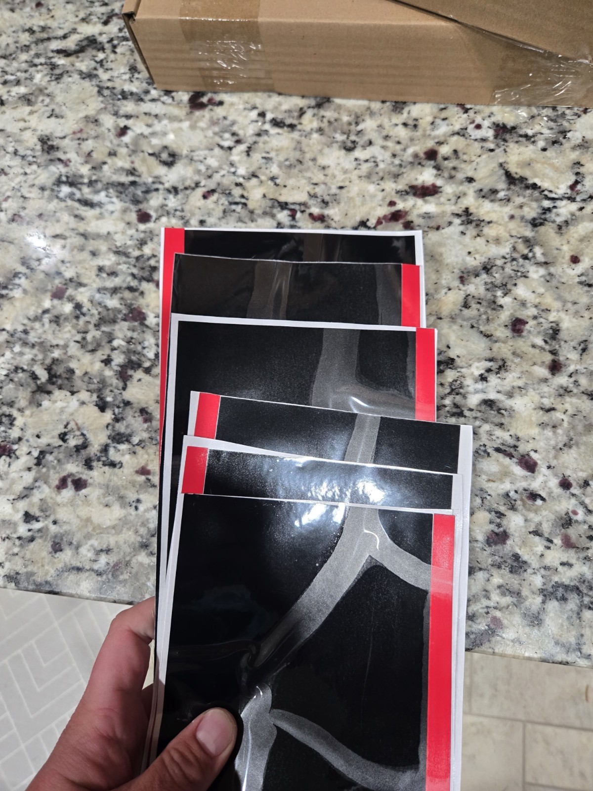 3PCS Car Wrap Stickers and Decals Vinyl Black – Red Stripe Vinyl Wrap