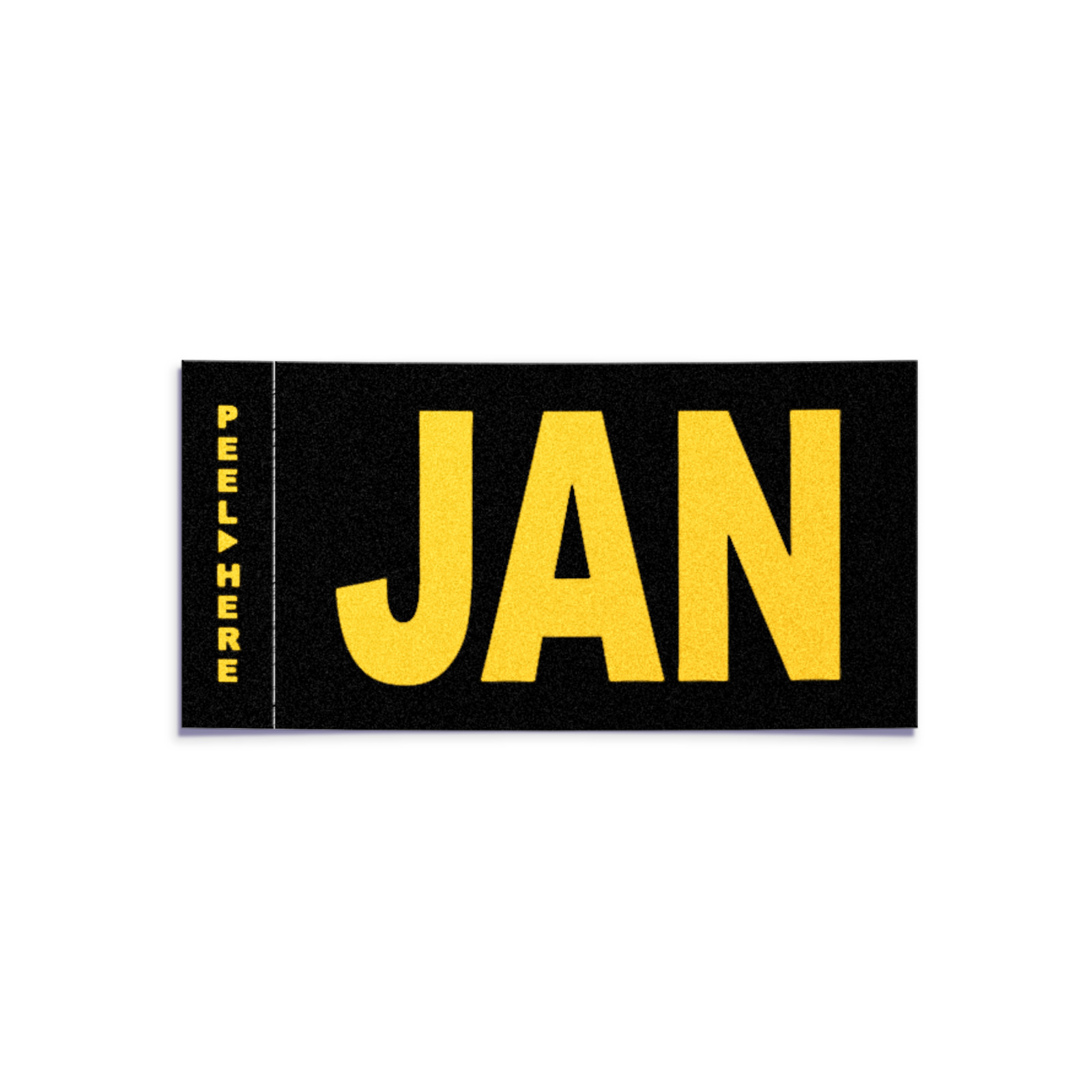 JANUARY – California License Plate – Legacy Black Yellow Month Sticker – DMV Tag