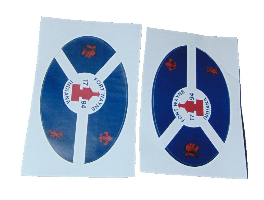 Fort Wayne Indiana Flag Oval Decal Stickers 4×6 Weatherproof Set of 2 New