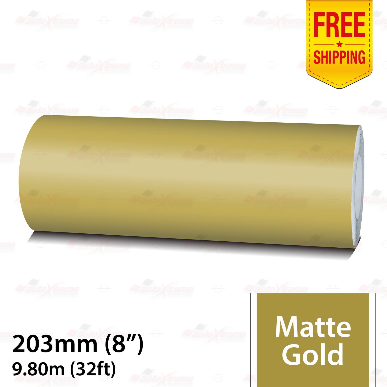 8″ 203mm PinStriping Pin Stripe Tape Body Styling Decal Vinyl Sticker MATTE GOLD