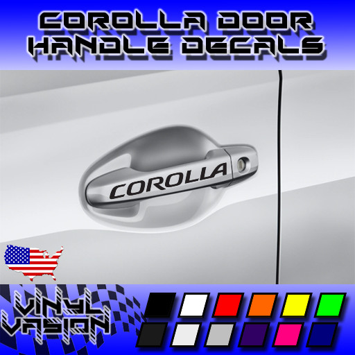 4x Door Handle Decal Sticker for Corolla 2002-2019 Toyota TRD LE XLE SE XSE