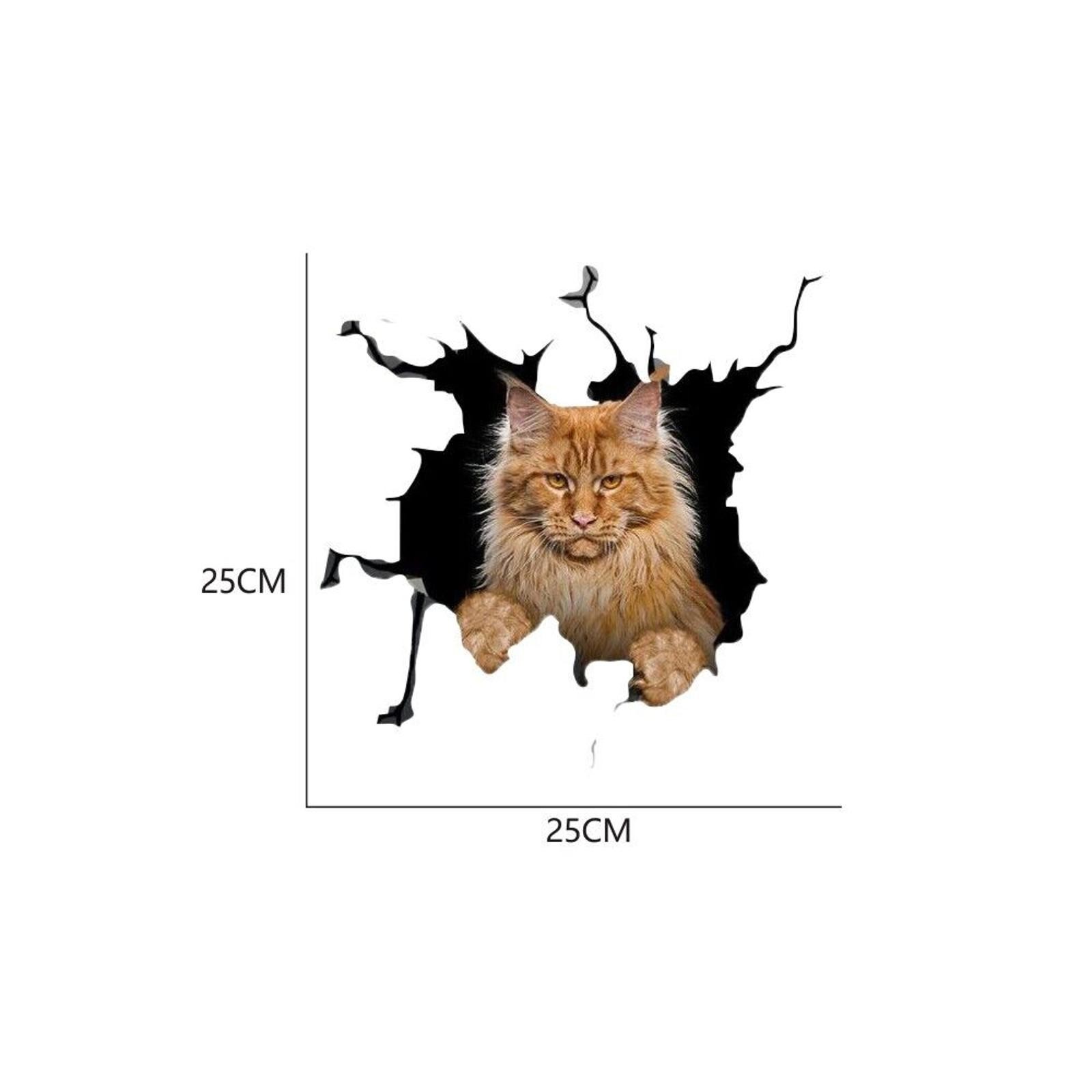 PVC 3D Cat Car Truck Sticker Vinyl Window Decal Accessories Exterior Decoration