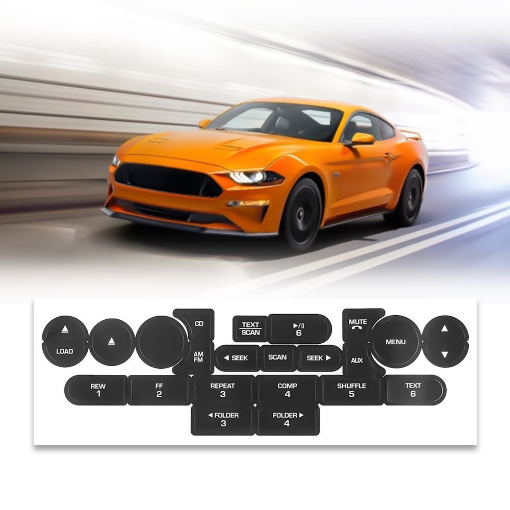 Vinyl Replacement Radio Button Sticker For FORD MUSTANG 2005 2006 2007 20 M
