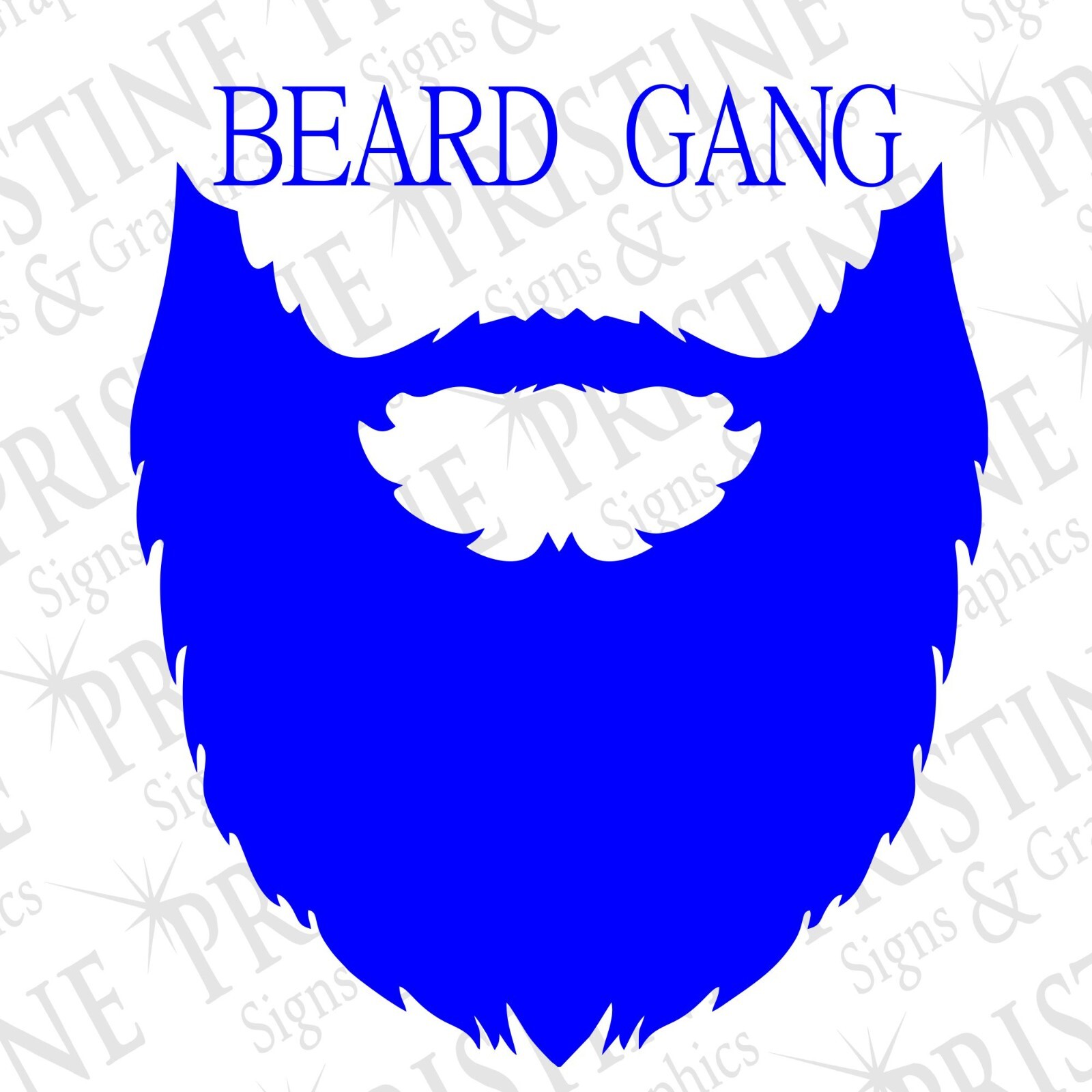 Beard Gang Decal 6″ x 6.5″ Inch by Pristine Signs & Graphics,LLC MADE IN THE USA