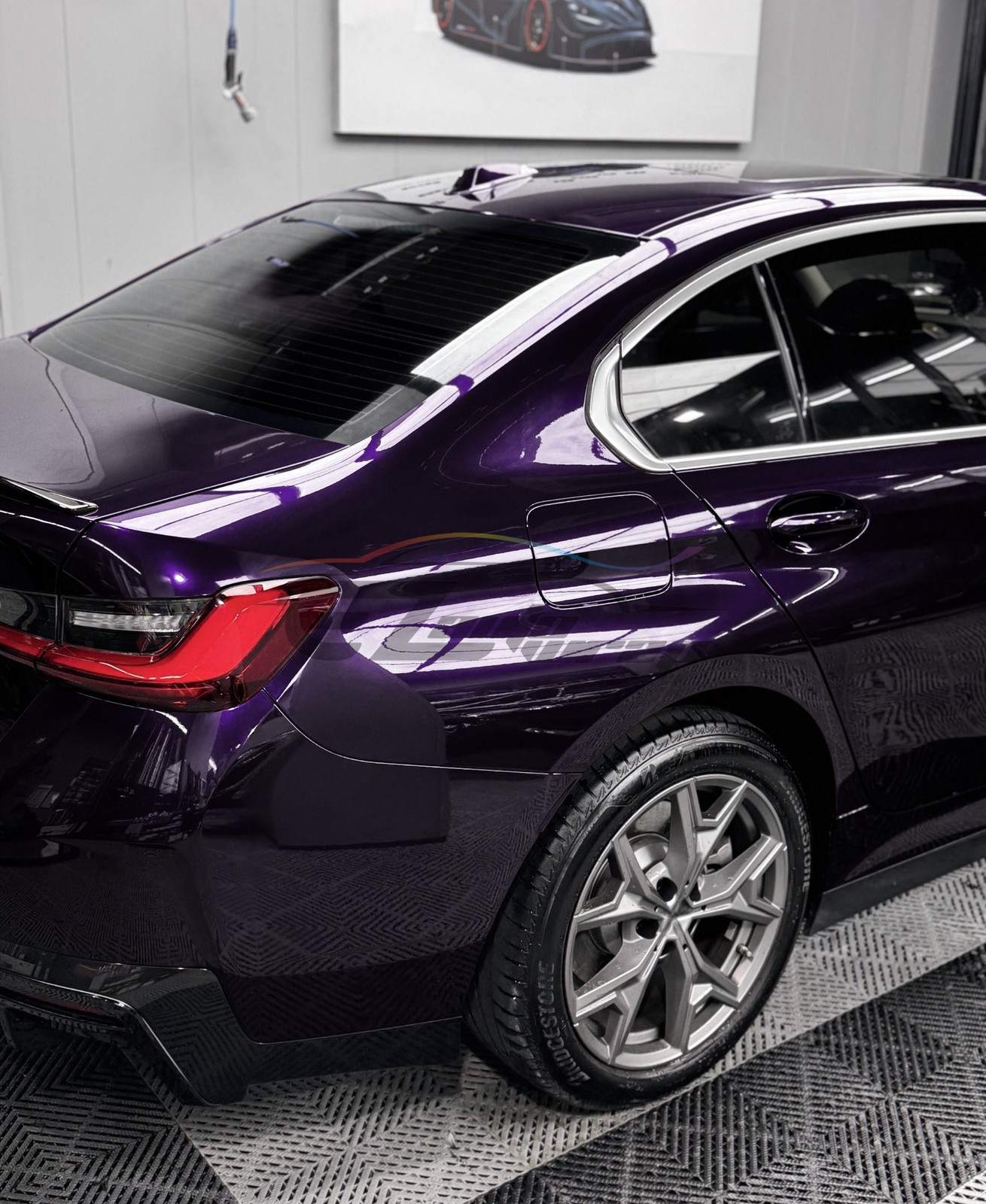 Gloss Metallic Midnight Purple PPF TPU Paint Protection Film Dry Wet Vinyl Wrap