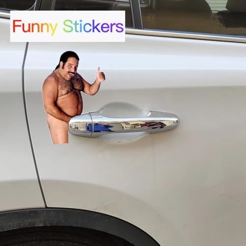 8 Funny Car Prank Stickers – Hilarious Door Handle Decals, Gag Gift, Meme Humor