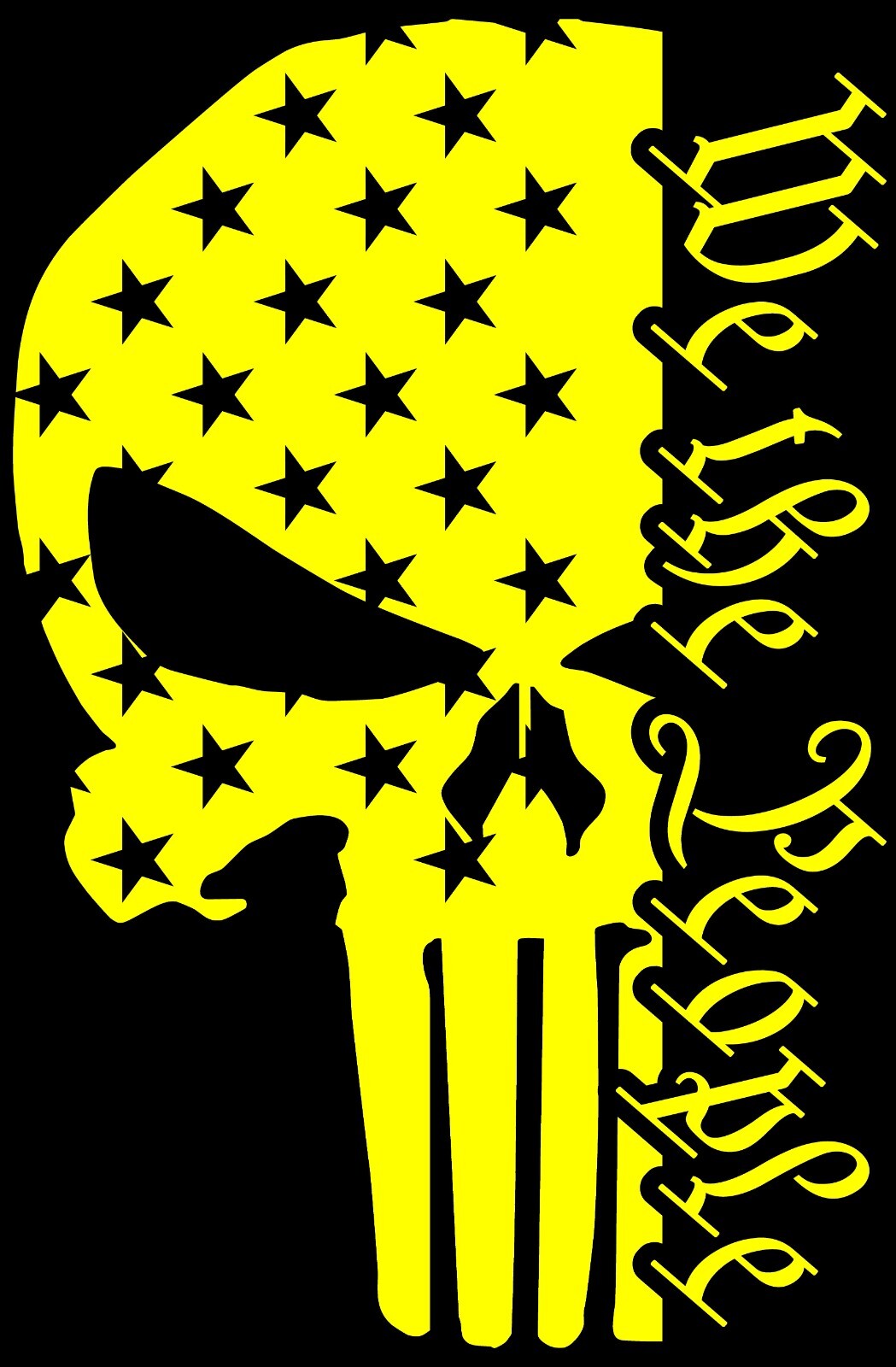 Punisher Skull We the People Patriotic Vinyl Decal Multiple Colors and Sizes