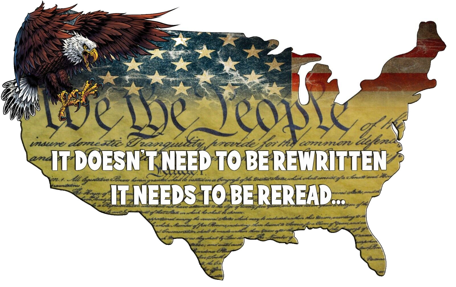 We the people needs to be reread decal 12″ x 7″