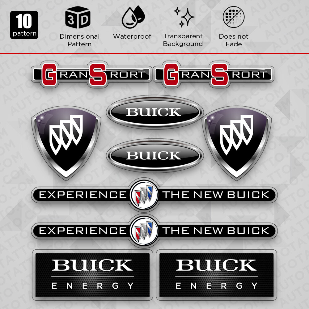 Buick Medal GS Gran Sport Car Nameplate Logo Marker Sticker Vinyl 3D Decal Decor