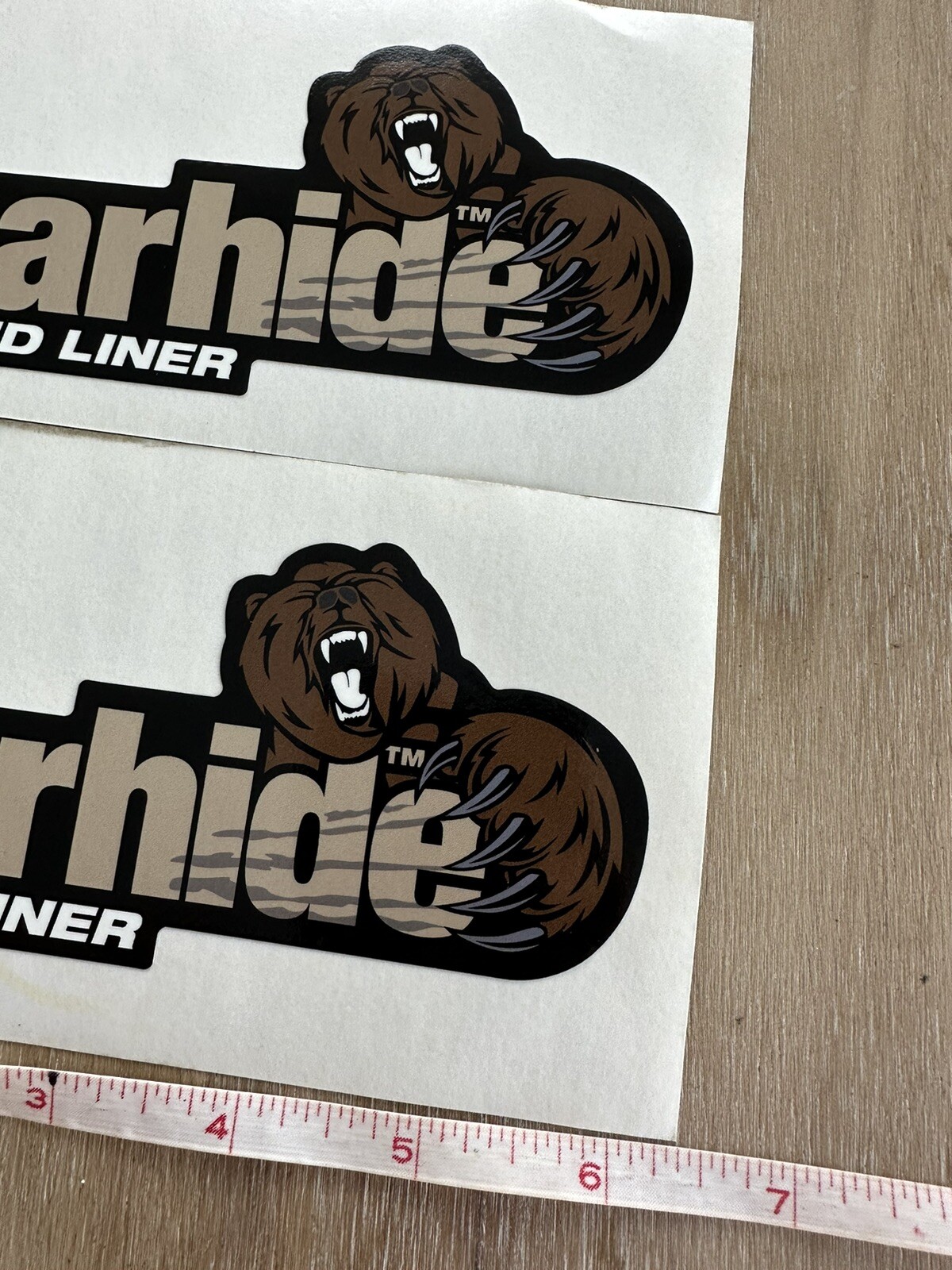 2 Bearhide Non-Skid Liner Vinyl Decals Stickers 6”x3.5” Super Rare