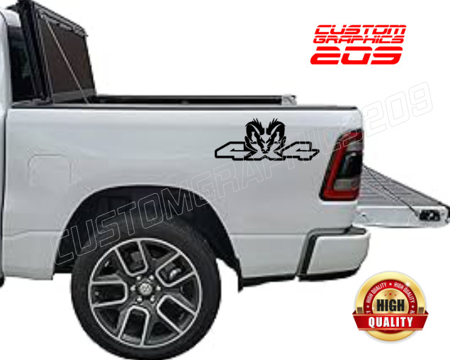4×4 Truck Side Bed Decal Set x2 Premium Oracal 651 Vinyl USA