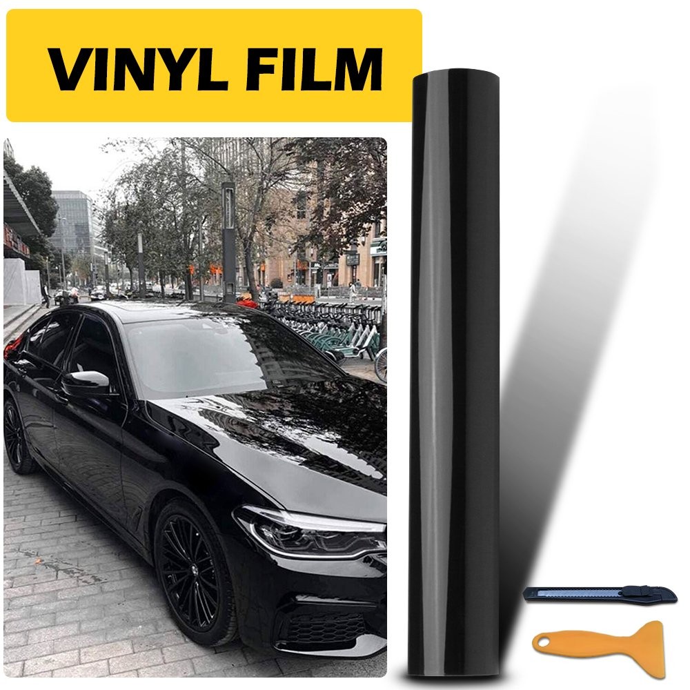 Gloss Glossy Black Car Vinyl Wrap Sticker Decal Film Air Release Bubble Free US