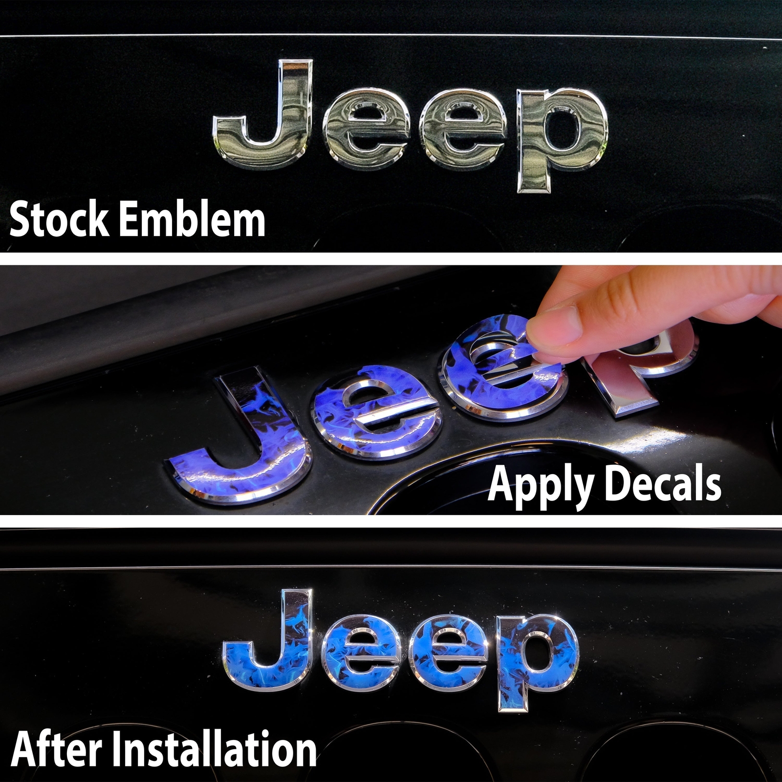 Jeep Emblem Overlay Decals – Leopard Print